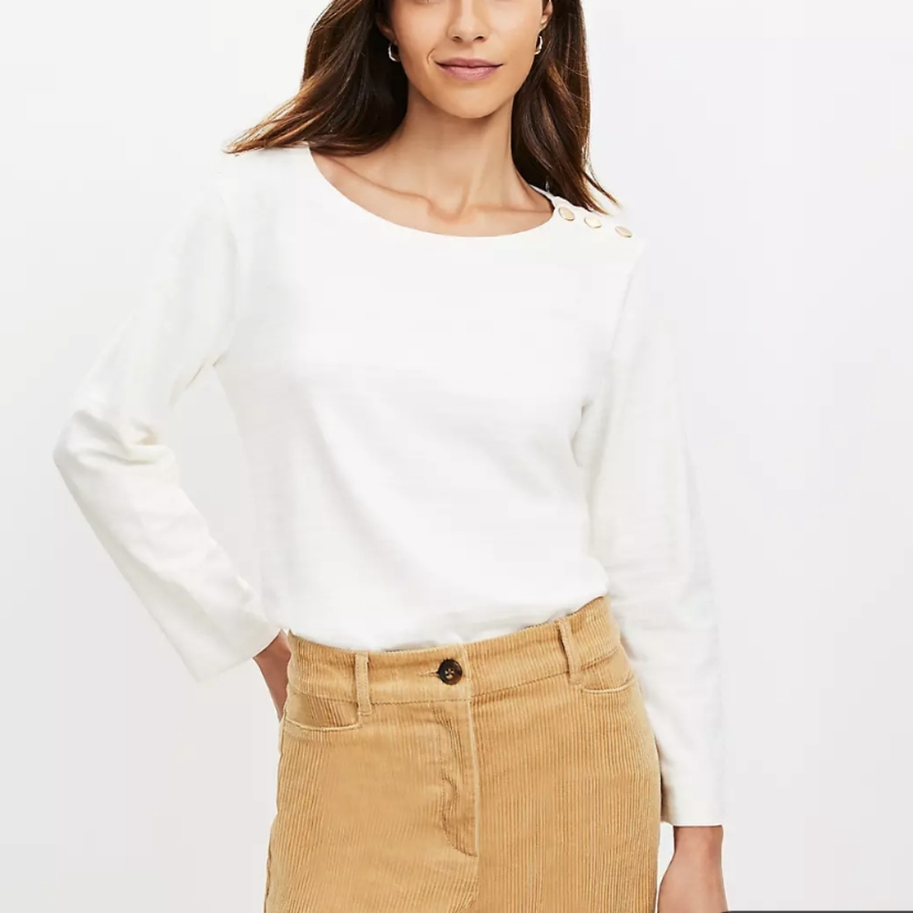LOFT Shoulder Snap Top